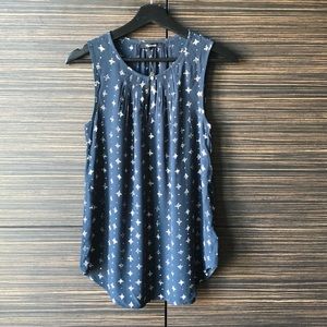 MADEWELL baby sleeveless blouse NWT 100% silk XS